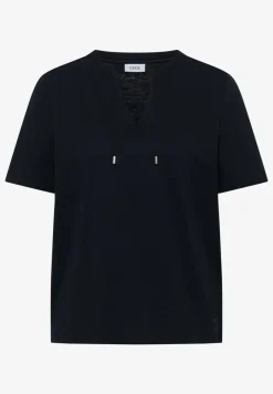 Kurzarm Shirt mit Split Neck