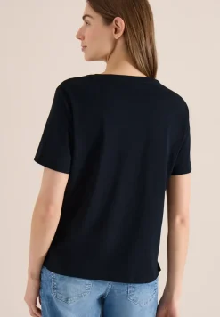 Kurzarm Shirt mit Split Neck