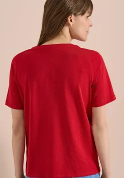 Kurzarm Shirt mit Split Neck