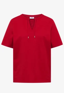 Kurzarm Shirt mit Split Neck