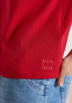 Kurzarm Shirt mit Split Neck