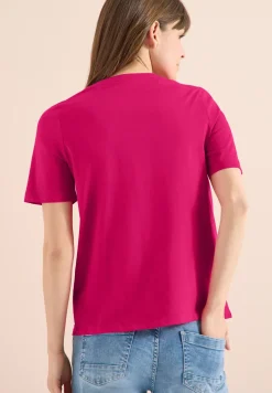 Kurzarm Shirt mit Split Neck