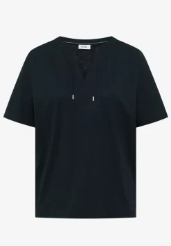 Kurzarm Shirt mit Split Neck
