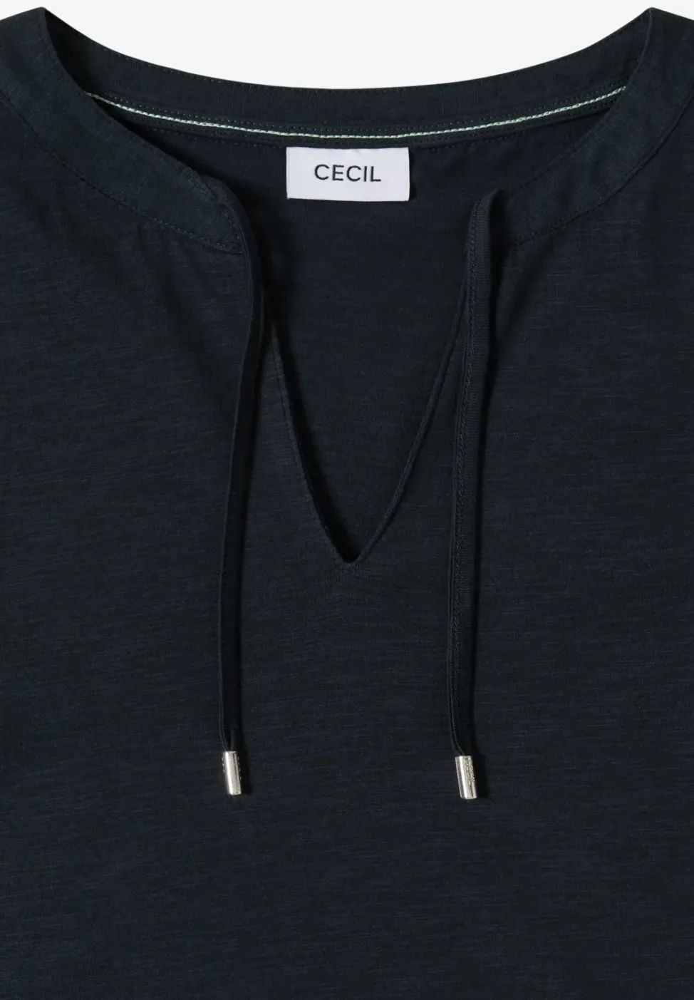 Kurzarm Shirt mit Split Neck