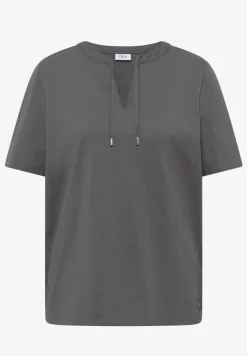 Kurzarm Shirt mit Split Neck