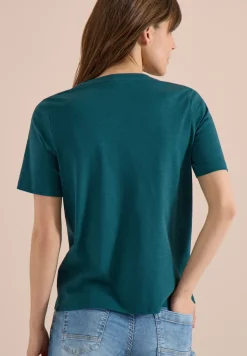 Kurzarm Shirt mit Split Neck