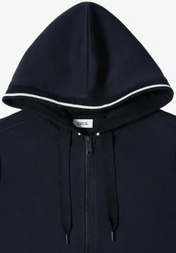 Kurzarm Sweatjacke mit Kapuze