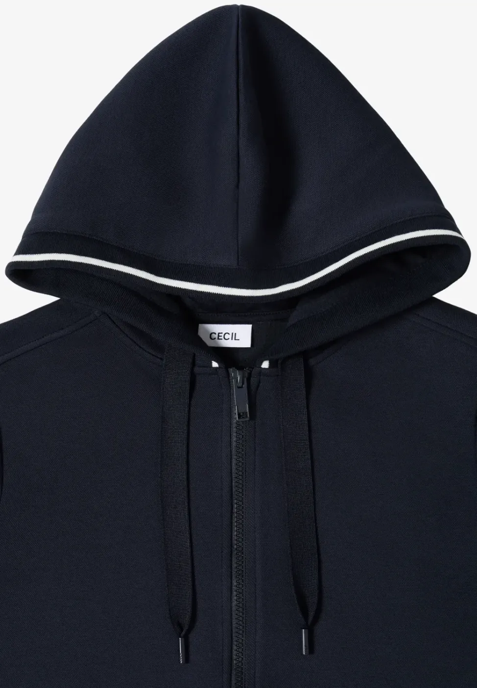 Kurzarm Sweatjacke mit Kapuze