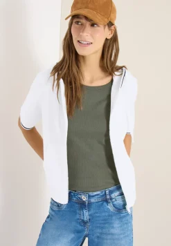 Kurzarm Sweatjacke mit Kapuze