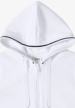 Kurzarm Sweatjacke mit Kapuze