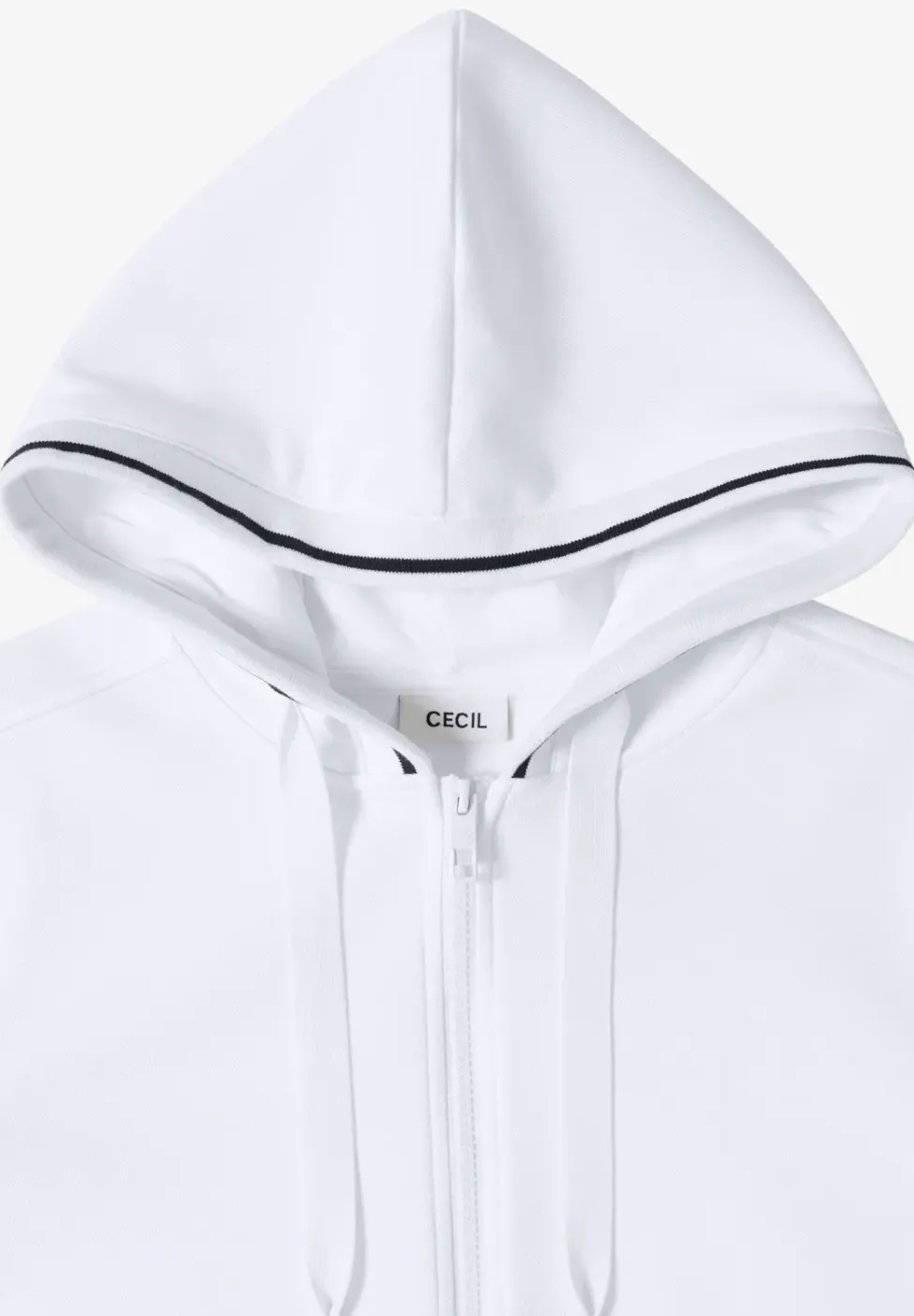 Kurzarm Sweatjacke mit Kapuze
