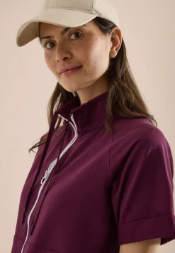 Kurzarm Sweatjacke mit Zipper