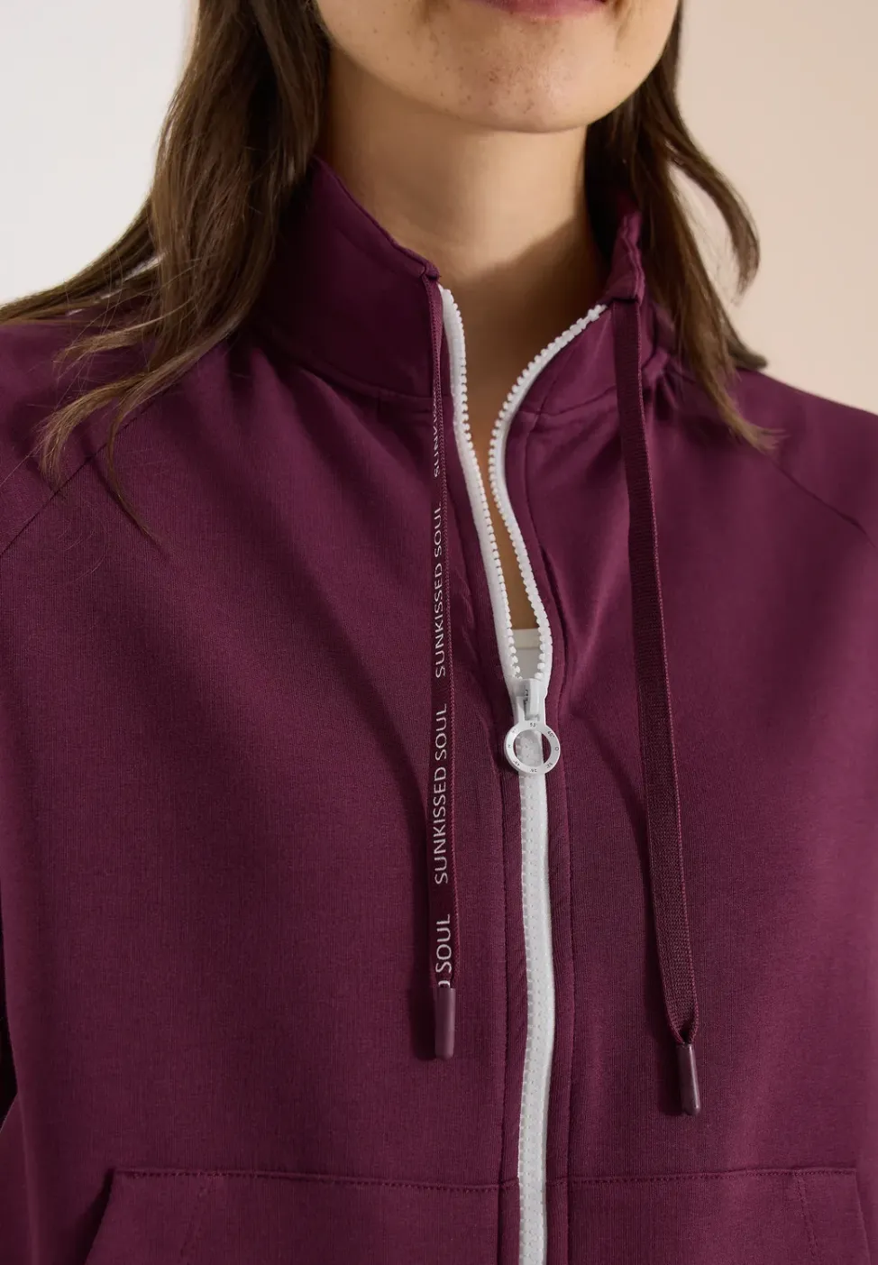 Kurzarm Sweatjacke mit Zipper