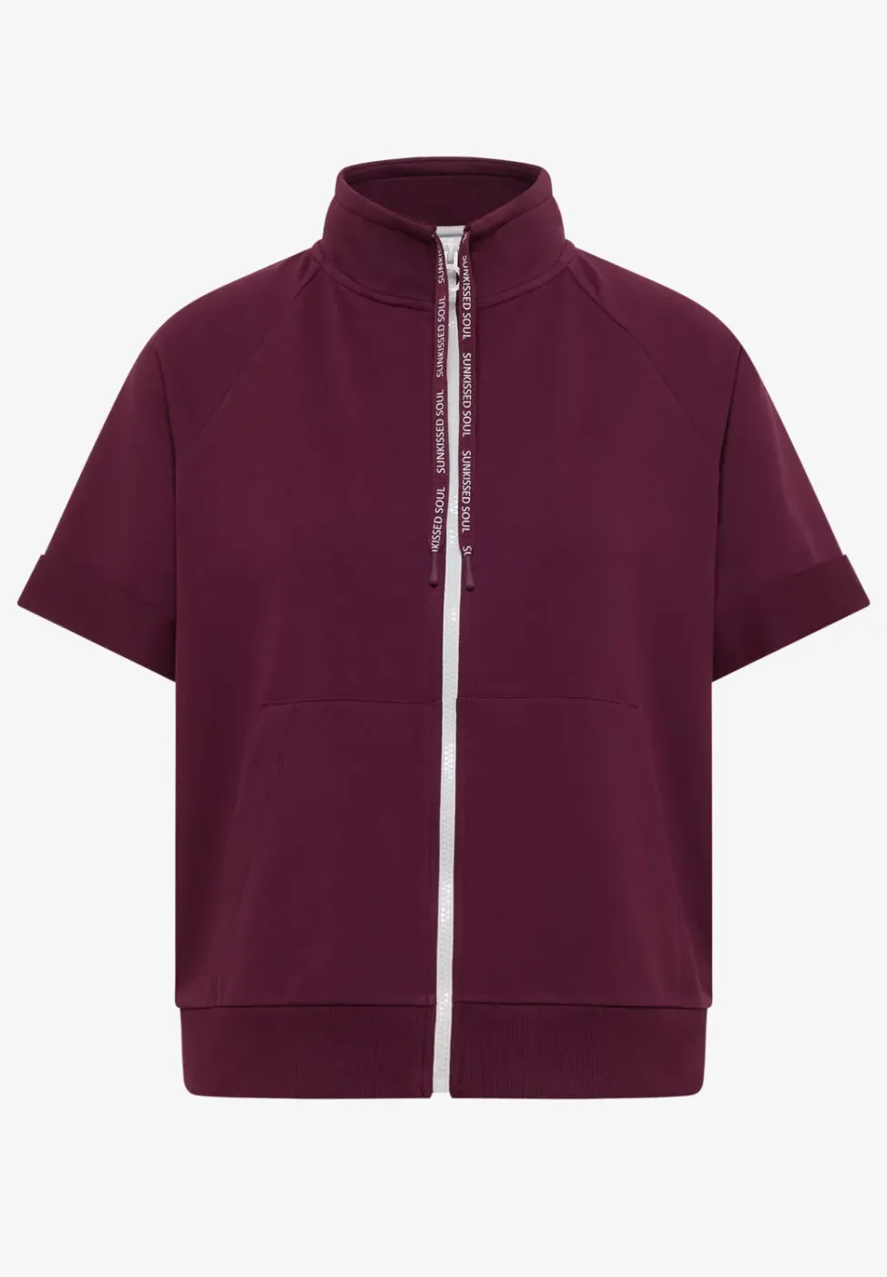 Kurzarm Sweatjacke mit Zipper