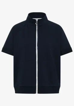 Kurzarm Sweatjacke mit Zipper