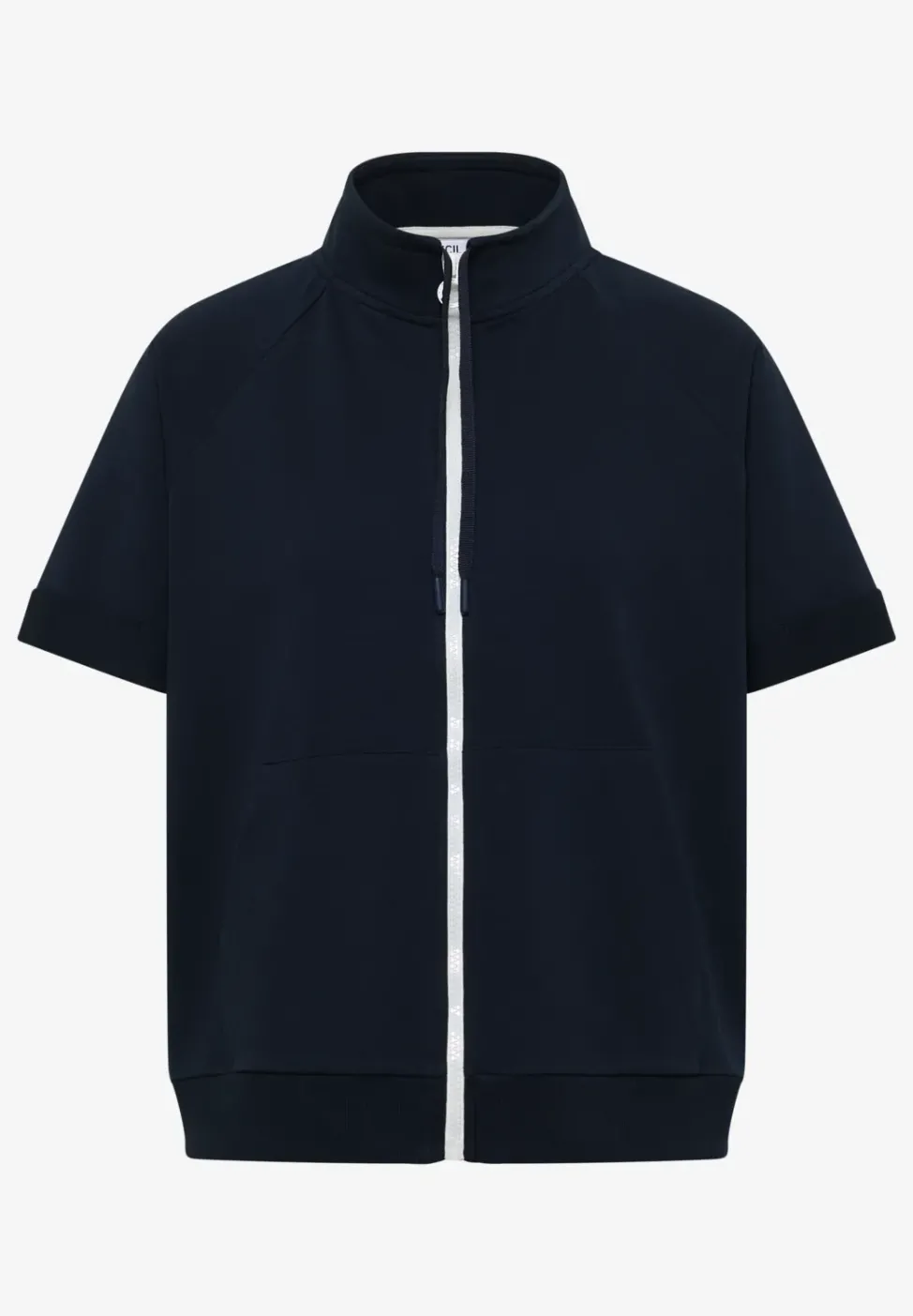 Kurzarm Sweatjacke mit Zipper