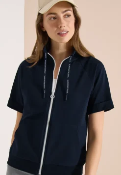 Kurzarm Sweatjacke mit Zipper