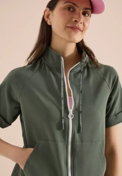 Kurzarm Sweatjacke mit Zipper