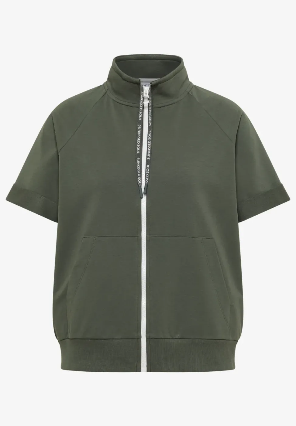 Kurzarm Sweatjacke mit Zipper