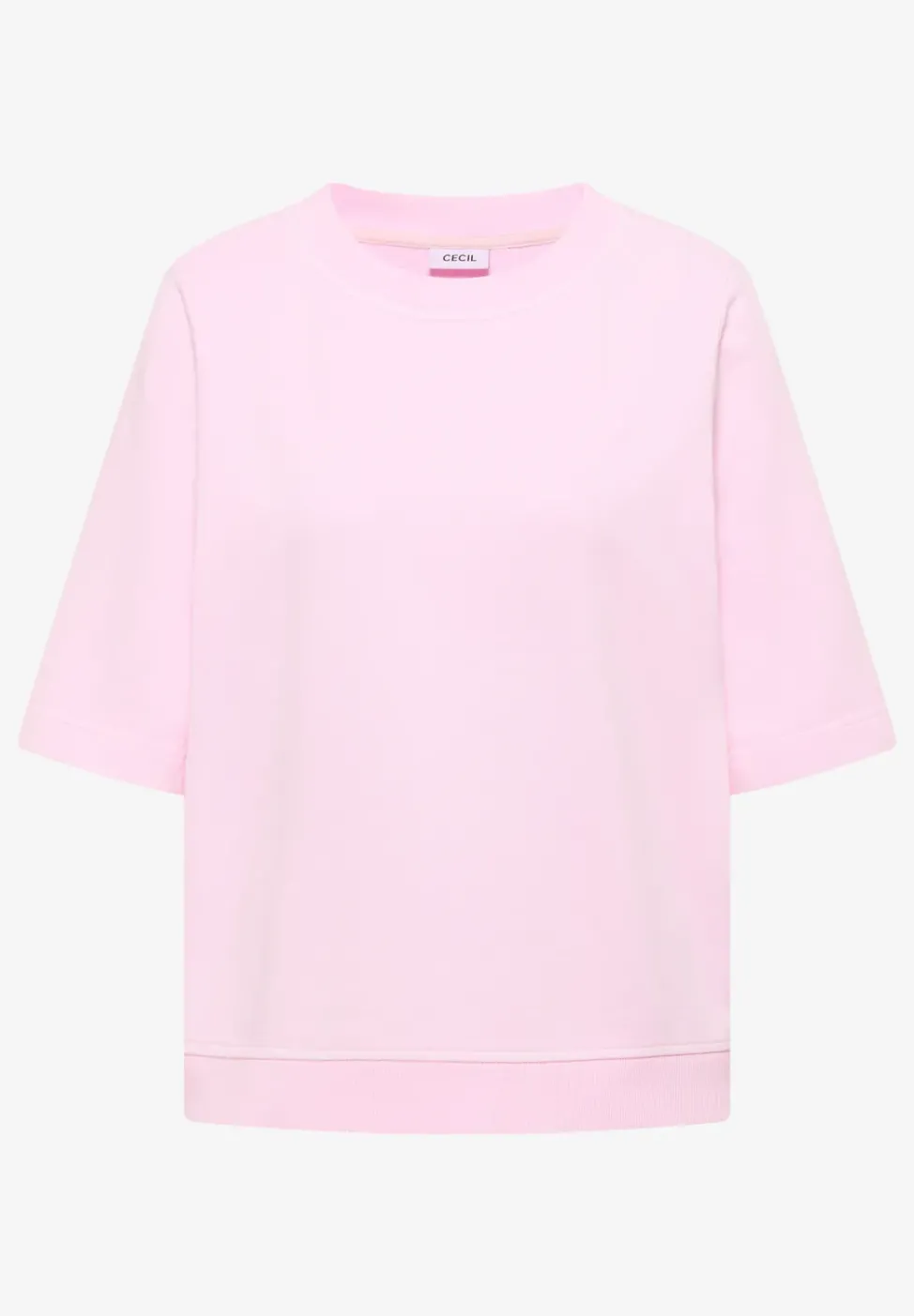 Kurzarm Sweatshirt im Garment dye Look