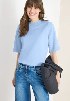Kurzarm Sweatshirt im Garment dye Look