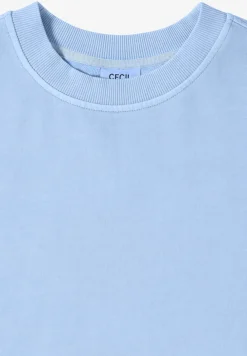 Kurzarm Sweatshirt im Garment dye Look