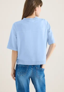 Kurzarm Sweatshirt im Garment dye Look