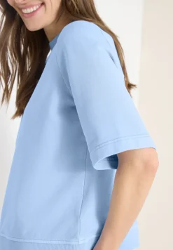 Kurzarm Sweatshirt im Garment dye Look