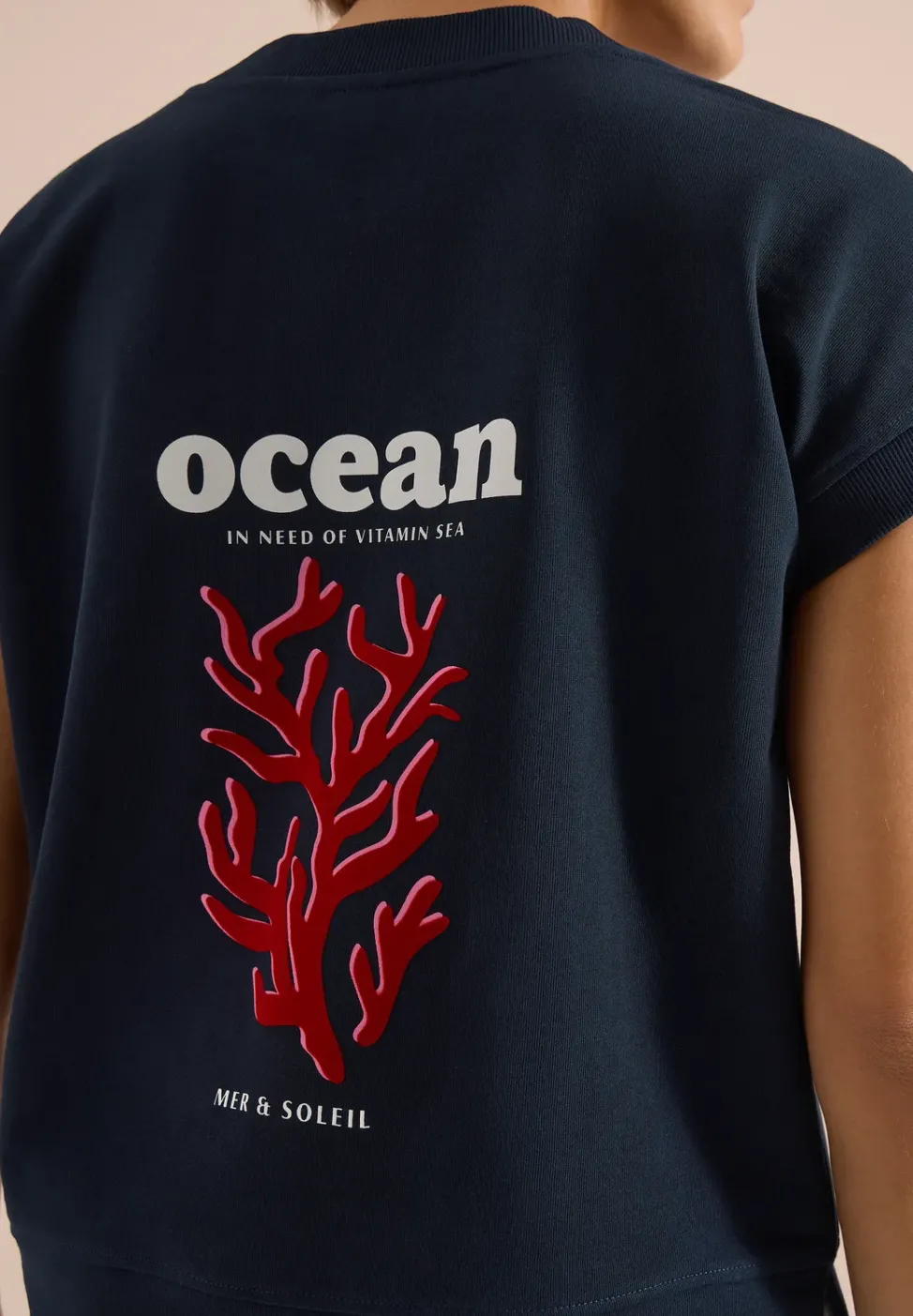 Kurzarm Sweatshirt mit Backprint