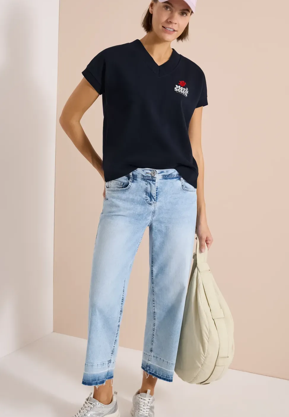 Kurzarm Sweatshirt mit Backprint