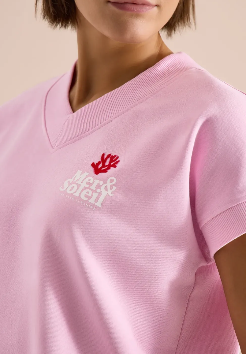 Kurzarm Sweatshirt mit Backprint