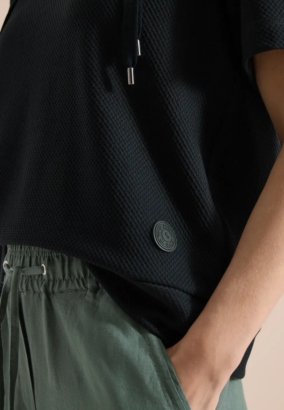 Kurzarm Sweatshirt mit Kapuze