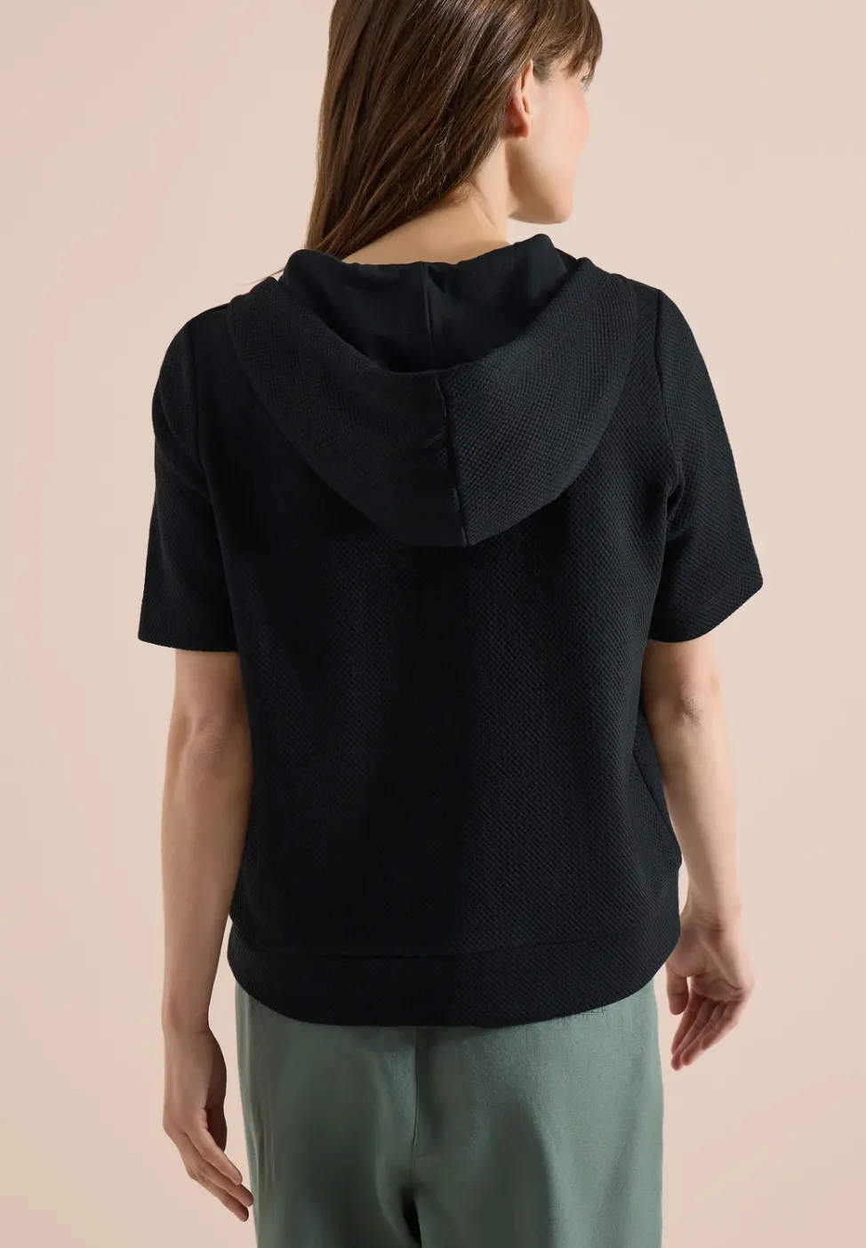 Kurzarm Sweatshirt mit Kapuze