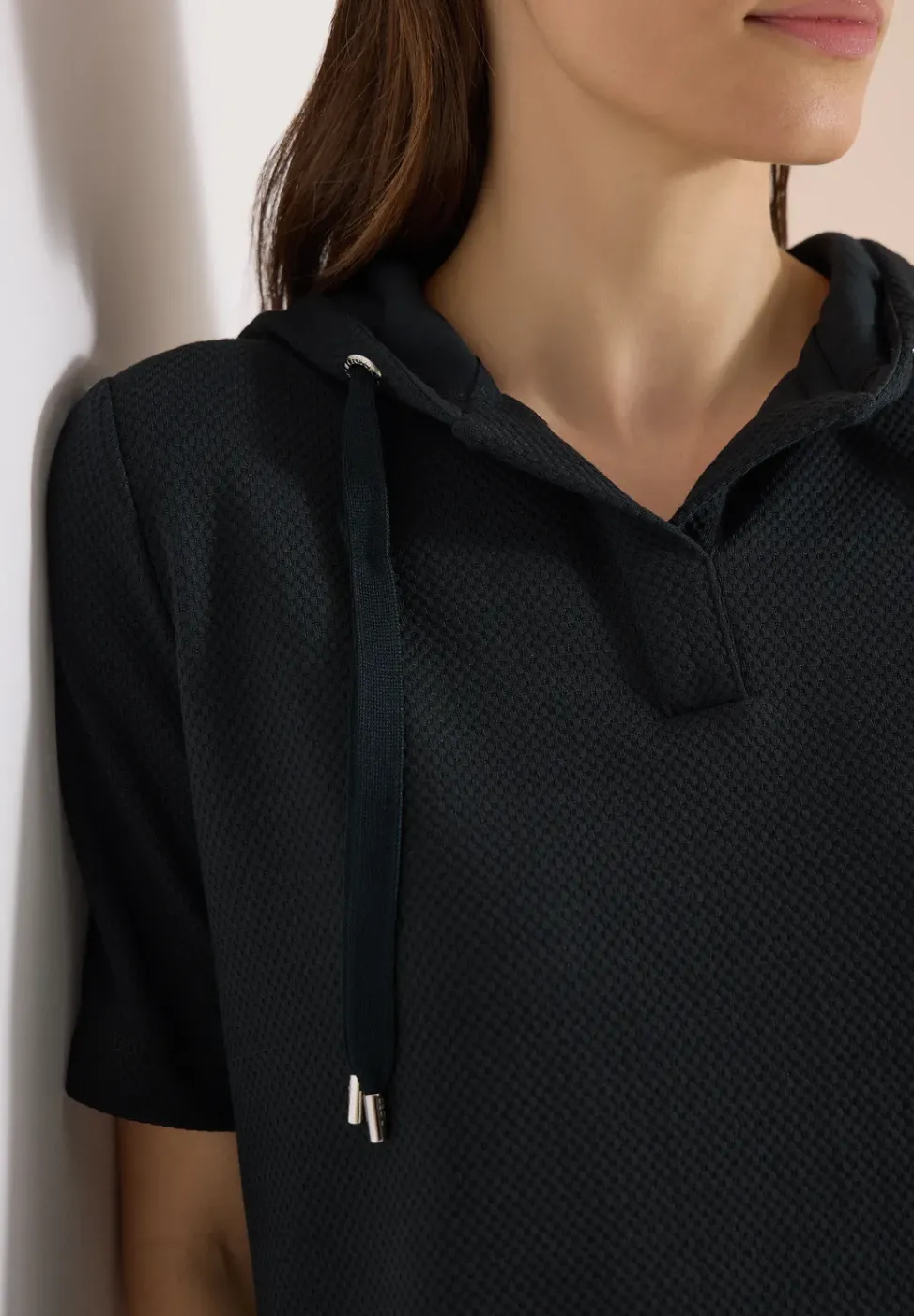 Kurzarm Sweatshirt mit Kapuze
