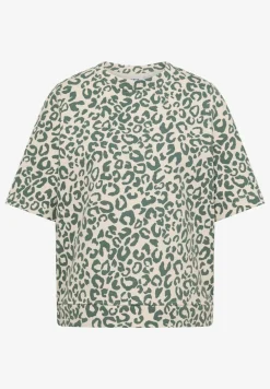 Kurzarm Sweatshirt mit Leo-Print