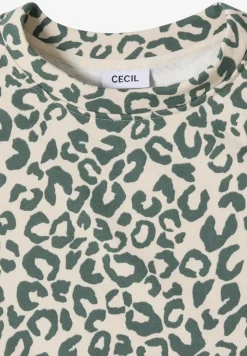 Kurzarm Sweatshirt mit Leo-Print