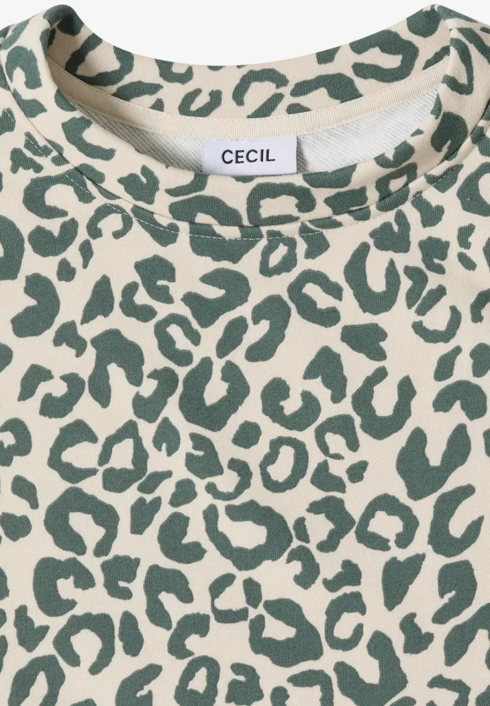Kurzarm Sweatshirt mit Leo-Print