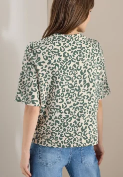 Kurzarm Sweatshirt mit Leo-Print
