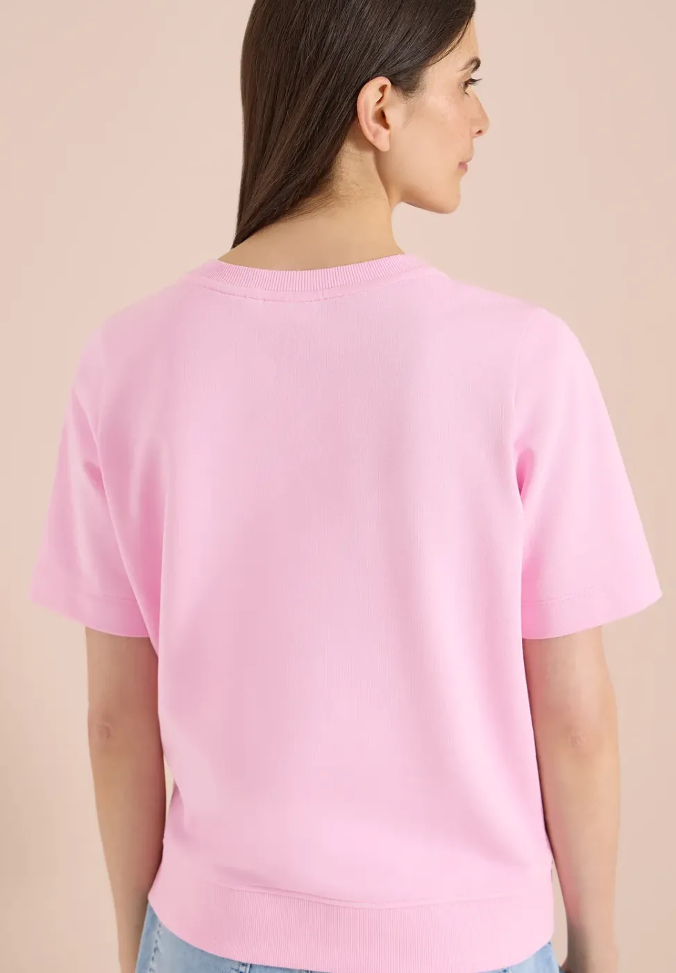 Kurzarm Sweatshirt mit Rundhals