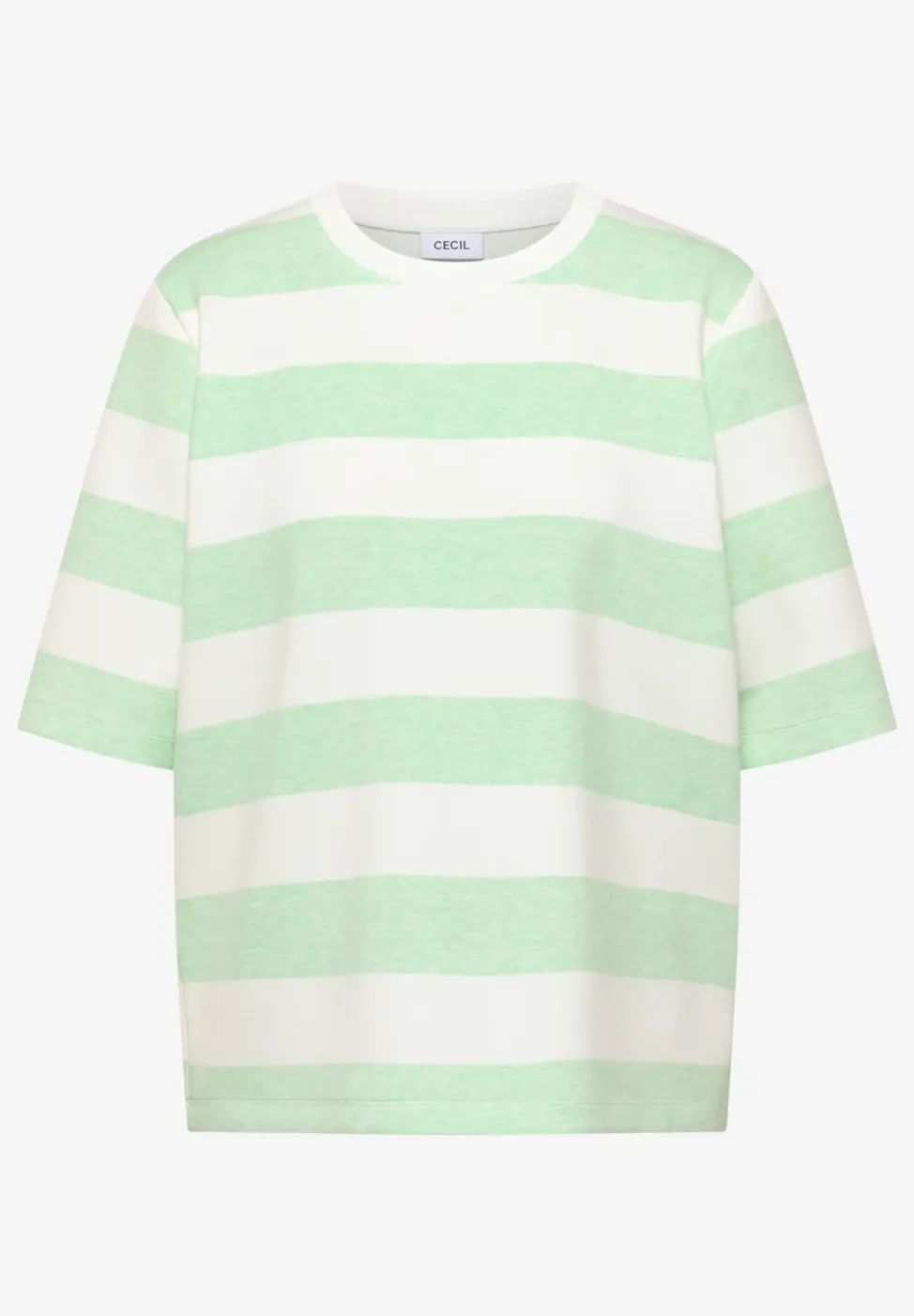 Kurzarm Sweatshirt mit Streifen