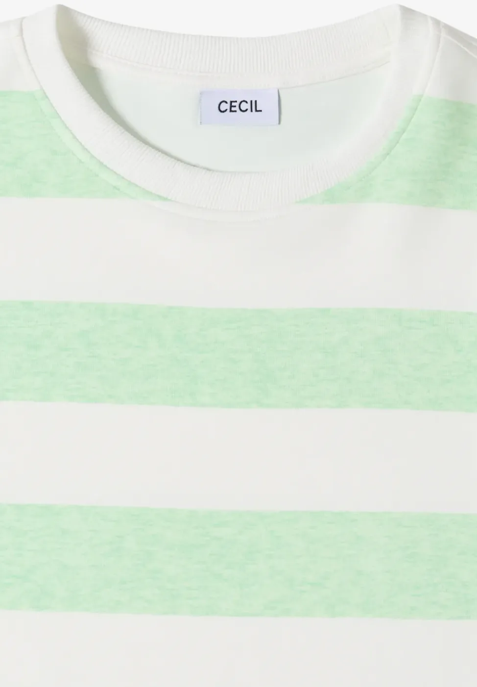 Kurzarm Sweatshirt mit Streifen