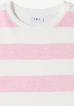 Kurzarm Sweatshirt mit Streifen