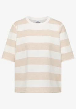 Kurzarm Sweatshirt mit Streifen