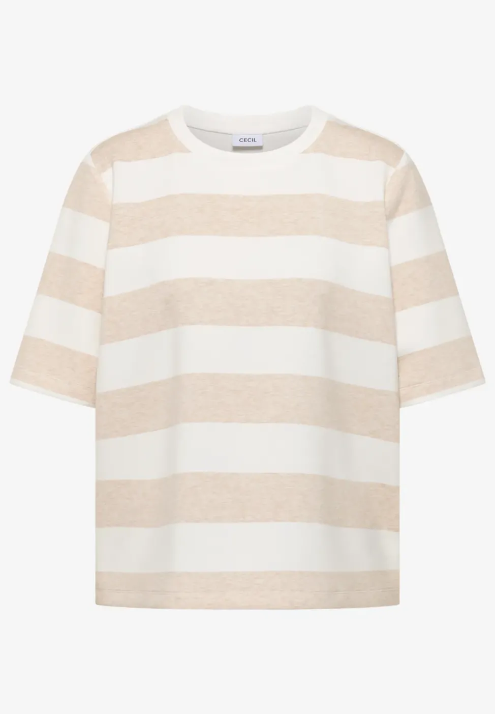 Kurzarm Sweatshirt mit Streifen