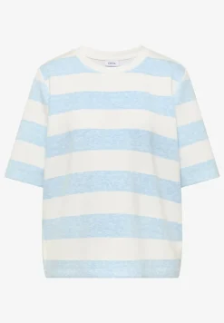 Kurzarm Sweatshirt mit Streifen