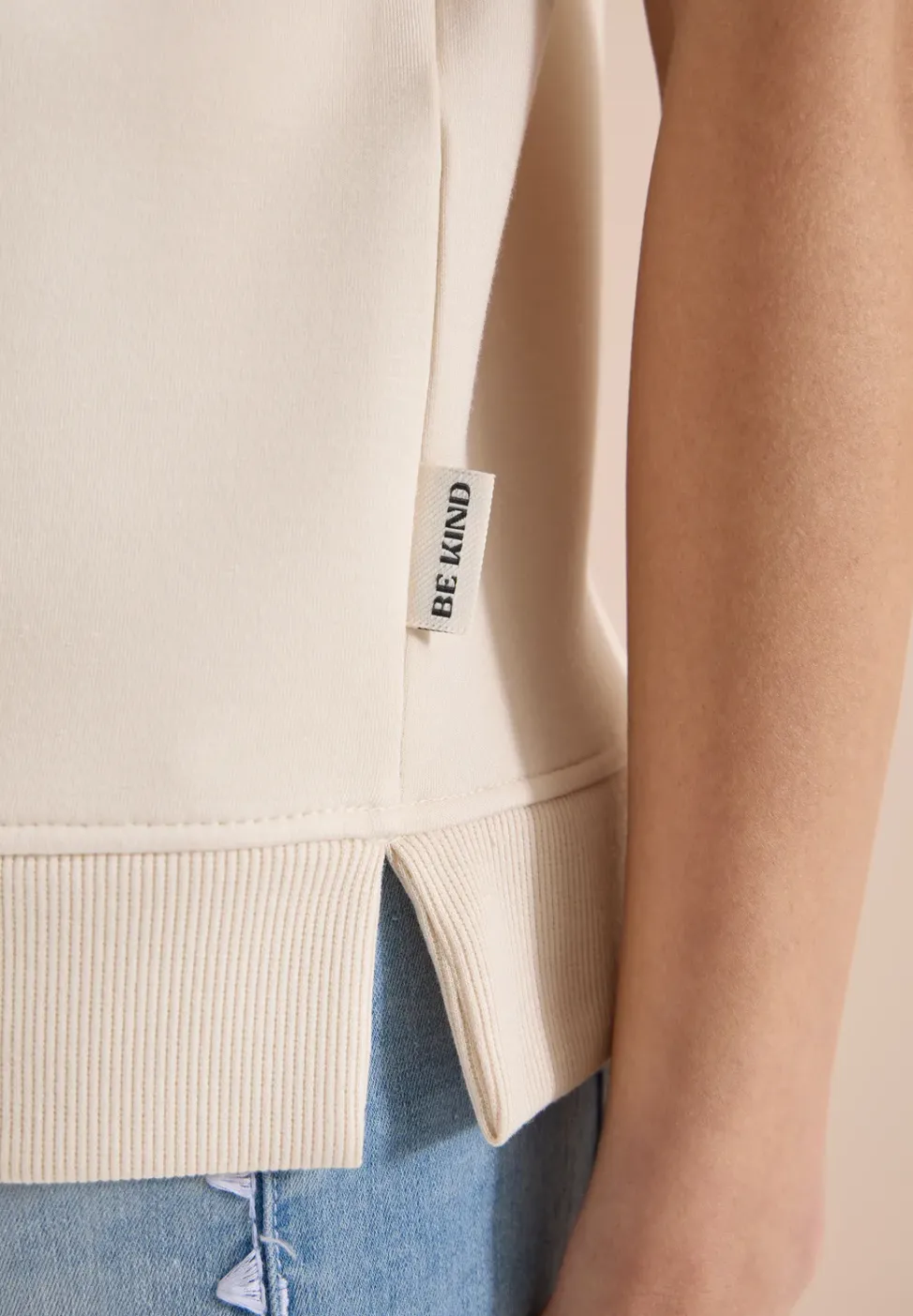 Kurzarm Sweatshirt mit Wording