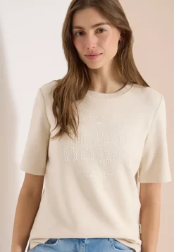 Kurzarm Sweatshirt mit Wording