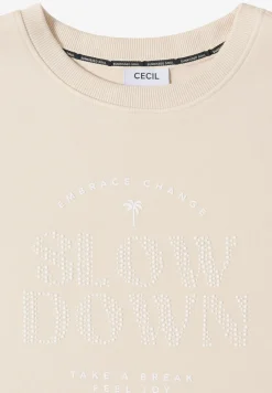 Kurzarm Sweatshirt mit Wording