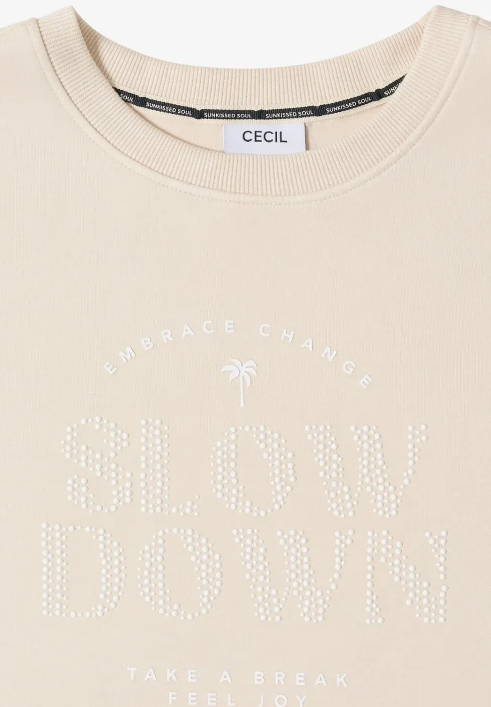 Kurzarm Sweatshirt mit Wording
