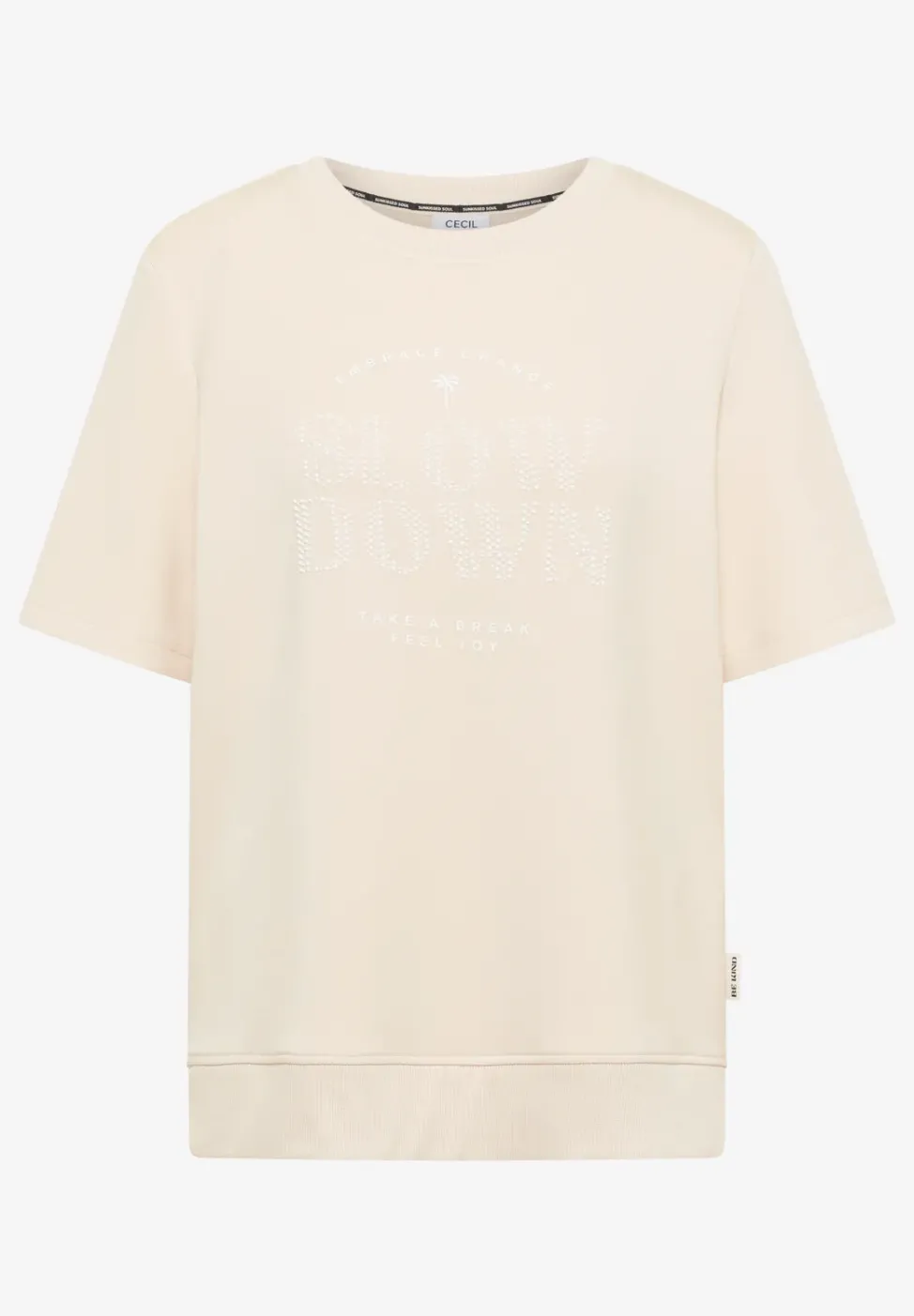 Kurzarm Sweatshirt mit Wording